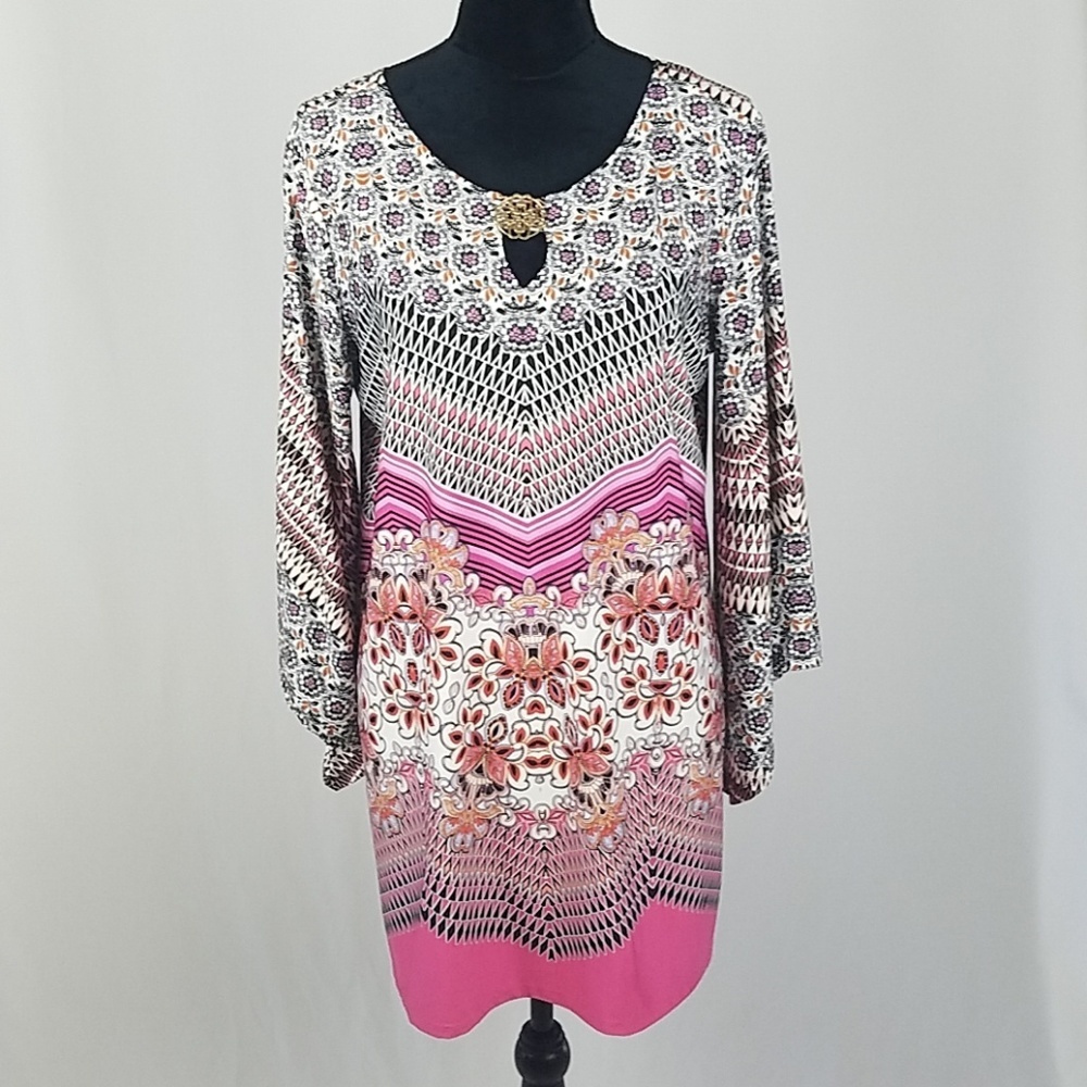 Sunny Leigh‎ women L dress long angel sleeve